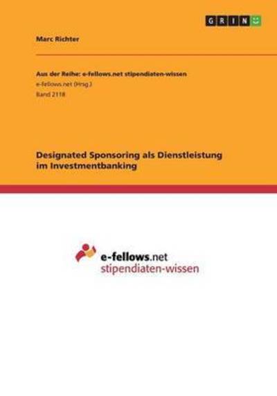 Cover for Richter · Designated Sponsoring als Diens (Bok) (2016)