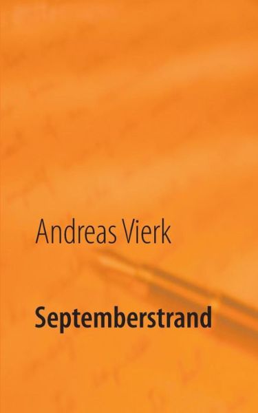 Cover for Andreas Vierk · Septemberstrand (Paperback Book) (2015)