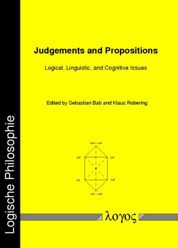 Cover for Klaus Robering · Judgements and Propositions: Logical, Linguistic, and Cognitive Issues (Logische Philosophie) (Paperback Book) (2010)