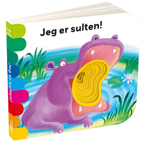 Cover for Regnbuebog - Jeg er sulten (papbog med 11 kig-huller) (Kartonbuch) (2020)