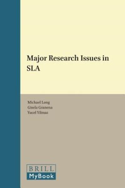 Cover for Long · Major Research Issues in SLA (Bok) (2016)