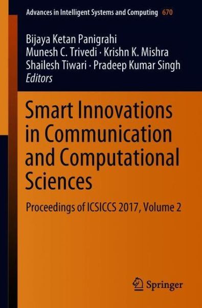 Cover for Smart Innovations in Communication and Computational Sciences (Book) [1st ed. 2019 edition] (2018)