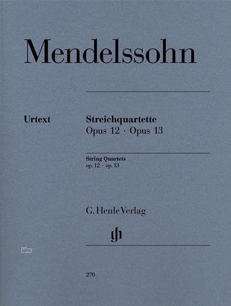 Streichquart.op.12/13.HN270 - Mendelssohn - Bøger - SCHOTT & CO - 9790201802701 - 6. april 2018