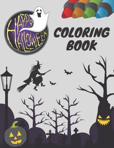 Cover for Lazy Caveman · Happy Halloween Coloring Book (Paperback Book) (2020)