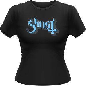 Cover for Ghost · Logo Blue Girlie / Black (T-shirt) [size M] (2013)