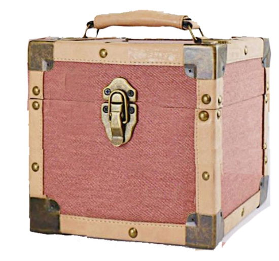 7 Inch 50 Record Storage Carry Case Burgundy Fabric - Burgundy Fabric - Audio & HiFi - STEEPLETONE - 5025088207702 -