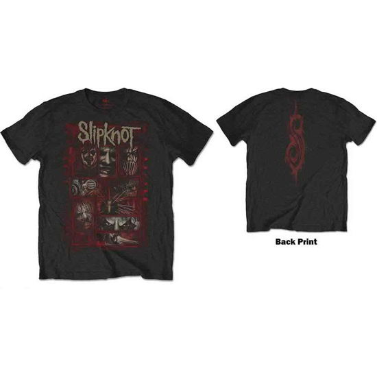 Cover for Slipknot · Slipknot Unisex T-Shirt: Sketch Boxes (Back Print) (T-shirt) [size M] [Black - Unisex edition] (2018)