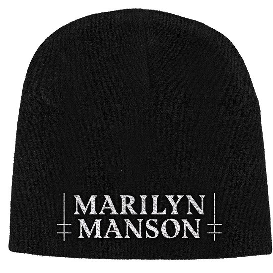 Marilyn Manson Unisex Beanie Hat: Logo - Marilyn Manson - Fanituote - PHD - 5056365702702 - maanantai 20. heinäkuuta 2020