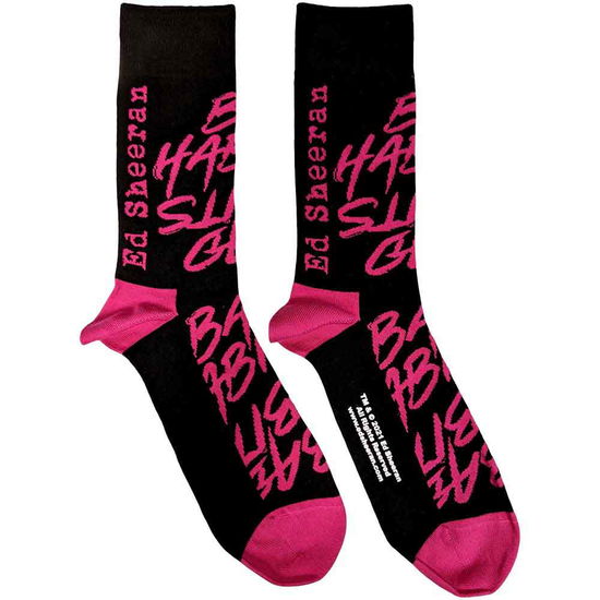 Cover for Ed Sheeran · Ed Sheeran Unisex Ankle Socks: Bad Habits (UK Size 7 - 11) (Bekleidung) [size M] [Black - Unisex edition]