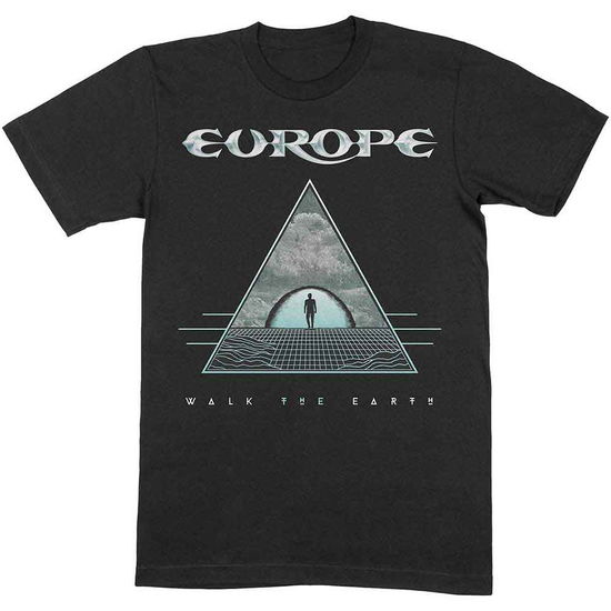 Cover for Europe · Europe Unisex T-Shirt: Walk The Earth (T-shirt) [size L] [Black - Unisex edition]