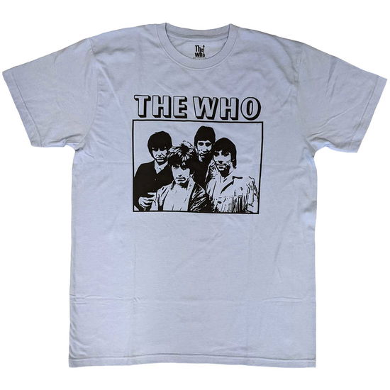 The Who Unisex T-Shirt: Band Photo Frame (Blue) - The Who - Merchandise -  - 5056561074702 - March 2, 2023