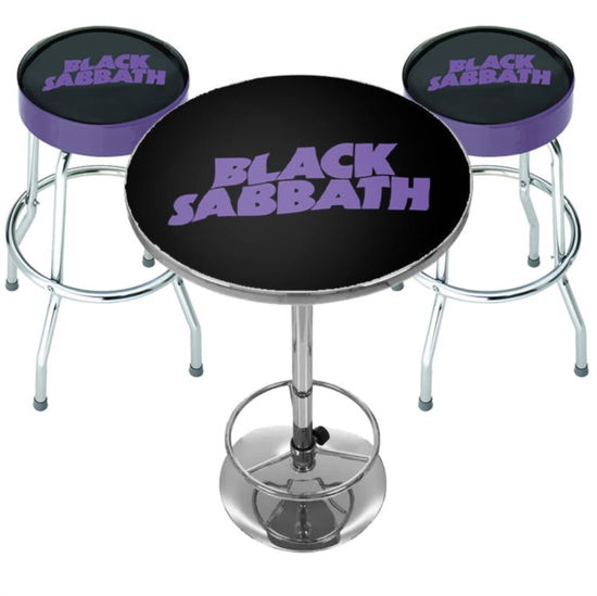 Black Sabbath Logo Bar Set (Table & 2 X Bar Stools) - Black Sabbath - Fanituote - ROCK SAX - 5060937964702 - keskiviikko 1. kesäkuuta 2022