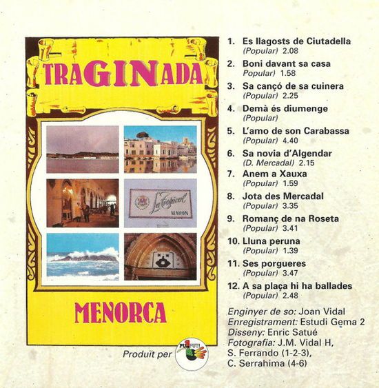 Menorca - Traginada - Música - BLAU RECORDS - 8424295340702 - 12 de setembro de 2005