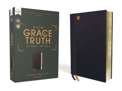 Cover for Mohler, Jr., R. Albert · NASB, The Grace and Truth Study Bible (Trustworthy and Practical Insights), Leathersoft, Navy, Red Letter, 1995 Text, Comfort Print (Lederbuch) (2022)