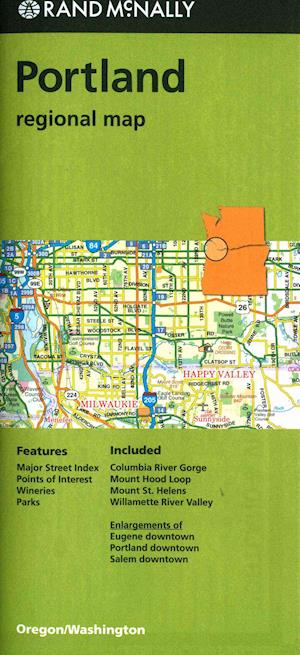 Rand Mcnally Portland Regional Map - Rand McNally - Książki - Rand McNally - 9780528008702 - 2014