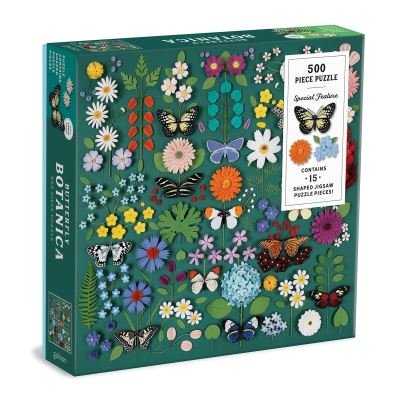 Galison · Butterfly Botanica 500 Piece Puzzle with Shaped Pieces (SPEL) (2021)