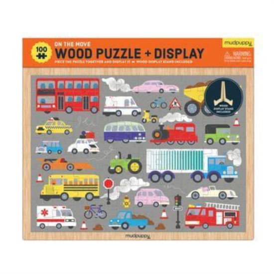 On the Move 100 Piece Wood Puzzle + Display - Mudpuppy - Jogo de tabuleiro - Galison - 9780735372702 - 29 de setembro de 2022