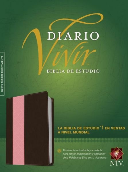 Cover for Tyndale House Publishers · Biblia De Estudio Del Diario Vivir Ntv (Leather Book) [Pink/Brown Imitation] (2015)