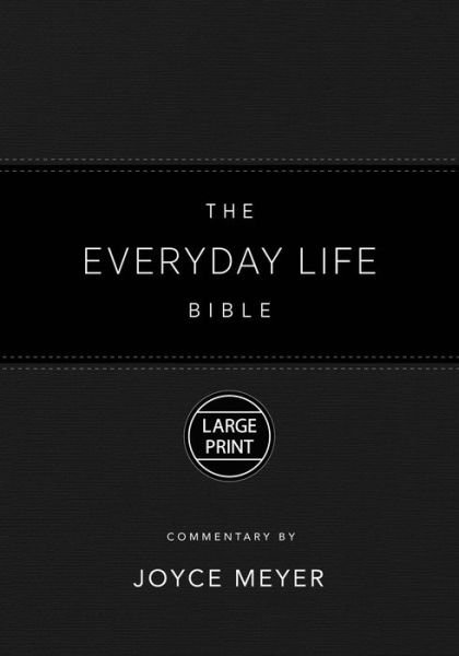 Cover for Joyce Meyer · The Everyday Life Bible Large Print Black Leatherluxe (r) (Leather Book) (2021)