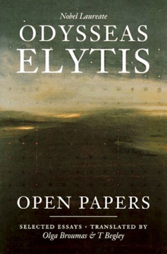 Cover for Odysseas Elytis · Open Papers - Writing Re: Writing (Paperback Bog) (1994)
