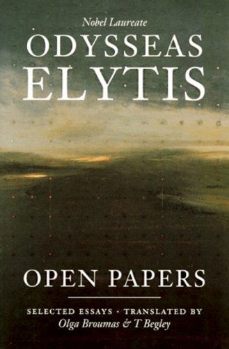 Open Papers - Writing Re: Writing - Odysseas Elytis - Books - Copper Canyon Press,U.S. - 9781556590702 - November 17, 1994