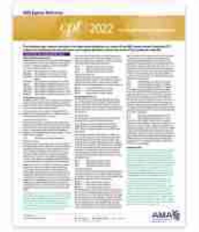 Cover for American Medical Association · CPT Express Reference Coding Card 2022: General / Internal Medicine (Map) (2022)