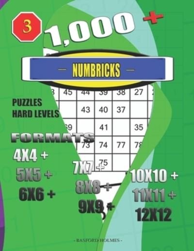 Cover for Basford Holmes · 1,000 + Numbricks puzzles hard levels (Pocketbok) (2020)