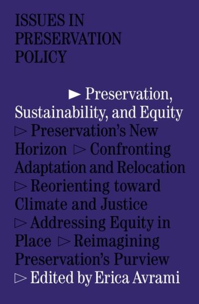 Cover for Erica Avrami · Preservation, Sustainability, and Equity (Paperback Book) (2022)