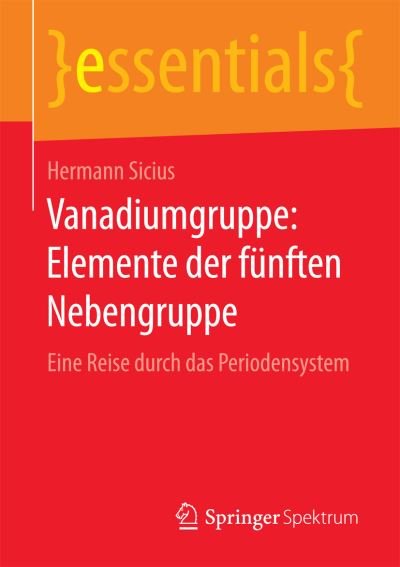 Cover for Sicius · Vanadiumgruppe: Elemente der fün (Bok) (2016)
