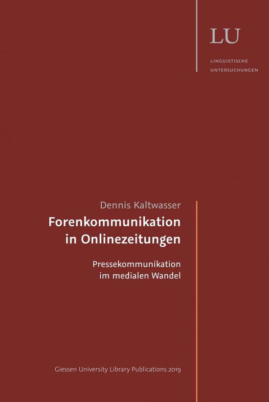 Cover for Kaltwasser · Forenkommunikation in Online (Book) (2020)