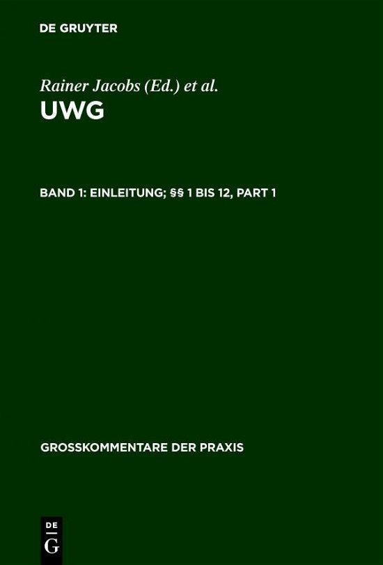 Cover for Et Al. · Einleitung; 1 bis 12, 2 Teile (Bog) [German edition] (2007)