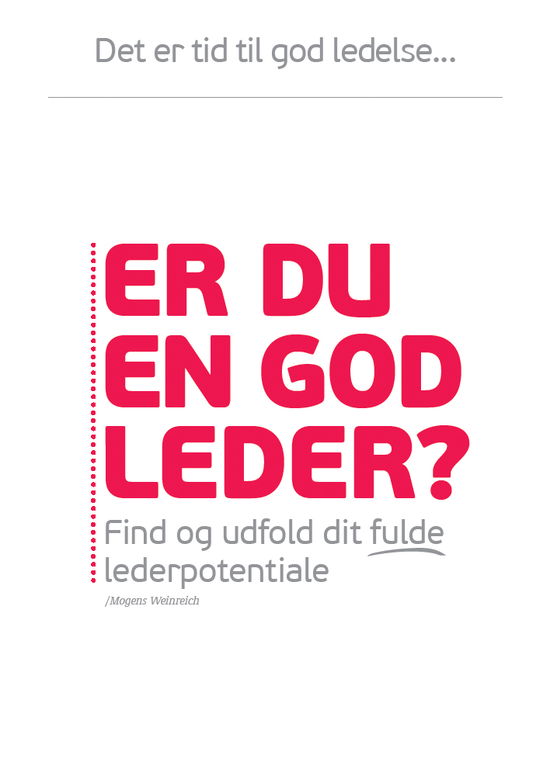 Cover for Mogens Weinreich · Er du en god Leder? (Taschenbuch) [1. Ausgabe] [Paperback] (2011)