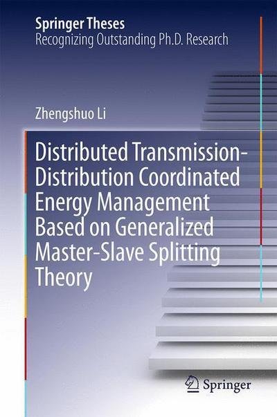 Cover for Li · Distributed Transmission Distribution Coordinated Energy Management Based on Gen (Bok) [1st ed. 2018 edition] (2018)