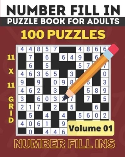 Cover for Happy Bottlerz · Number Fill in Puzzle Books: All Number Fill It In Puzzle Books, 100 Fun Number Fill in Puzzles - Volume 01 (Paperback Book) (2022)