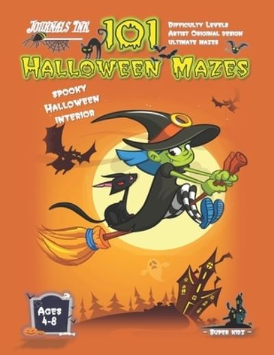 Halloween Maze Book for Kids Ages 4-8 - Sk - Książki - Independently Published - 9798687094702 - 19 września 2020