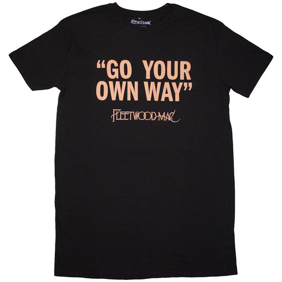 Cover for Fleetwood Mac · Fleetwood Mac Ladies T-Shirt Dress: Go Your Own Way (Black) (CLOTHES) [size S] (2025)