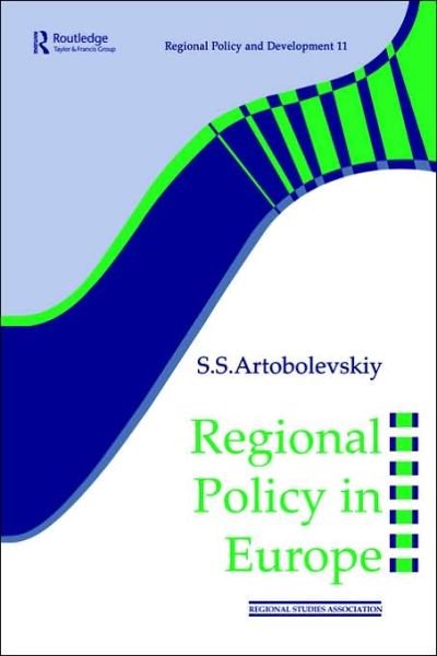 Cover for S.S Artobolevskiy · Regional Policy in Europe - Regions and Cities (Paperback Book) (1997)