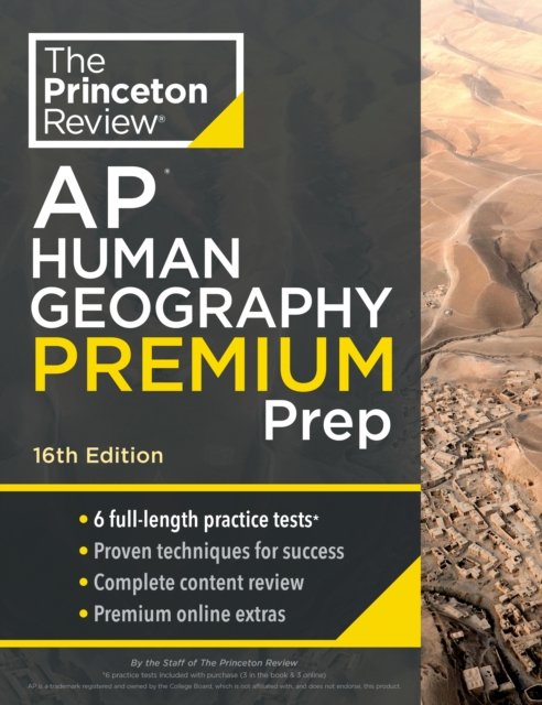 Cover for Princeton Review · Princeton Review AP Human Geography Premium Prep: 6 Practice Tests + Complete Content Review + Strategies &amp; Techniques (Paperback Book) [16 Revised edition] (2024)