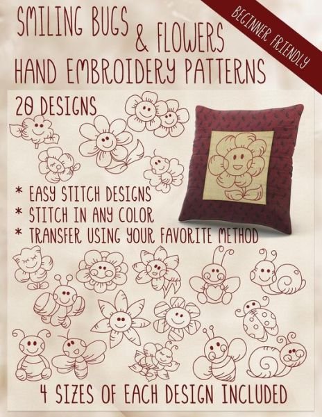 Cover for Stitchx Embroidery · Smiling Bugs and Flowers Hand Embroidery Patterns (Paperback Bog) (2017)