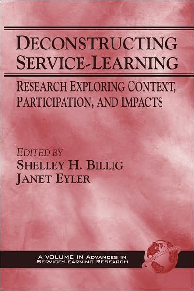 Cover for Shelley H Billig · Deconstructing Service-learning: Research Exploring Context, Particpation, and Impacts (Pb) (Paperback Book) (2000)