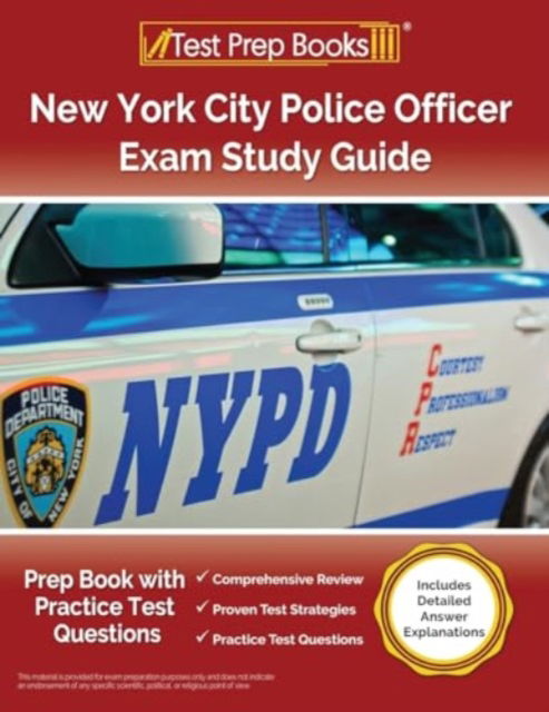 Cover for Lydia Morrison · New York City Police Officer Exam Study Guide : Prep Book with Practice Test Questions [Includes Detailed Answer Explanations] (Paperback Bog) (2024)