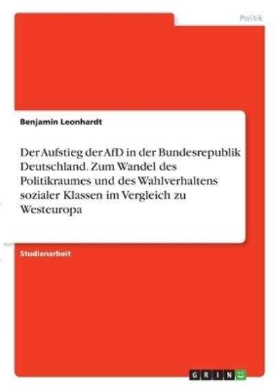 Cover for Leonhardt · Der Aufstieg der AfD in der B (Book)