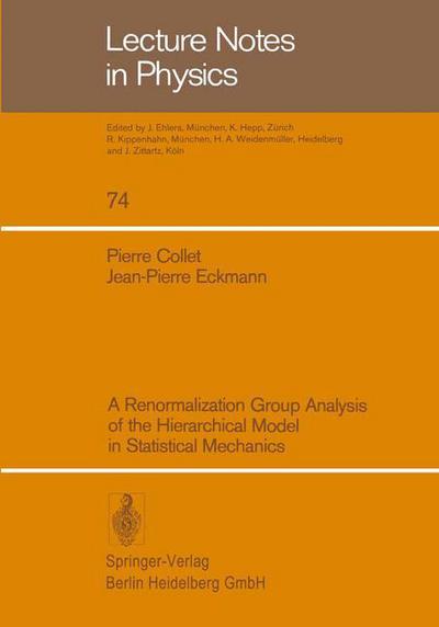 Cover for Patrick Collet · A Renormalization Group Analysis of the Hierarchical Model in Statistical Mechanics - Lecture Notes in Physics (Paperback Book) (1986)