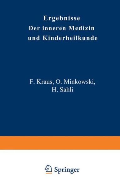 Cover for Langstein · Ergebnisse der Inneren Medizin und Kinderheilkunde (Book) (1915)
