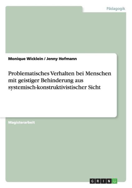 Cover for Hofmann · Problematisches Verhalten bei M (Book) [German edition] (2014)