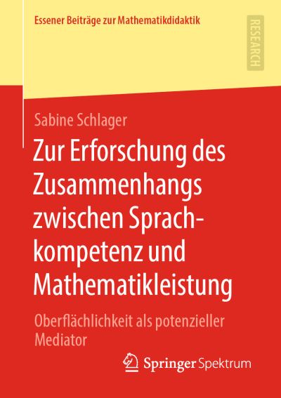 Zur Erforschung des Zusammenhangs zwischen Sprachkompetenz und Mathematikleistun - Schlager - Kirjat -  - 9783658318703 - perjantai 9. lokakuuta 2020