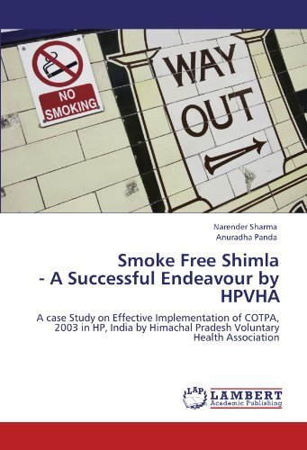 Cover for Anuradha Panda · Smoke Free Shimla  - a Successful Endeavour by Hpvha: a Case Study on Effective Implementation of Cotpa, 2003 in Hp, India by Himachal Pradesh Voluntary Health Association (Paperback Book) (2011)