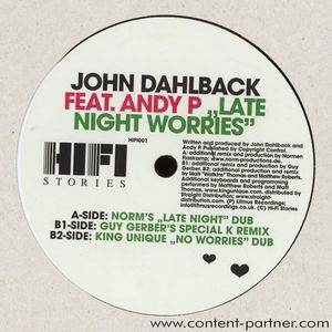 Cover for John Dahlback · Late Night Wories (12&quot;) (2007)