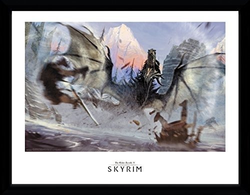 Skyrim: Alduin (Stampa In Cornice 30x40 Cm) - Skyrim - Merchandise -  - 5028486389704 - 