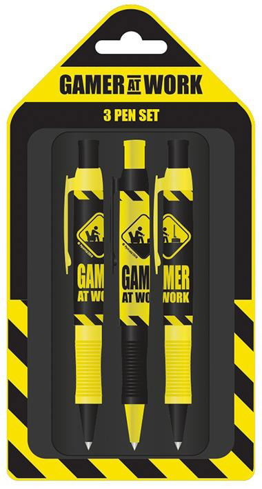 Gaming Gamer At Work Set 3 Pens (Home Garden & DIY) - Pyramid International - Merchandise -  - 5051265726704 - April 5, 2020